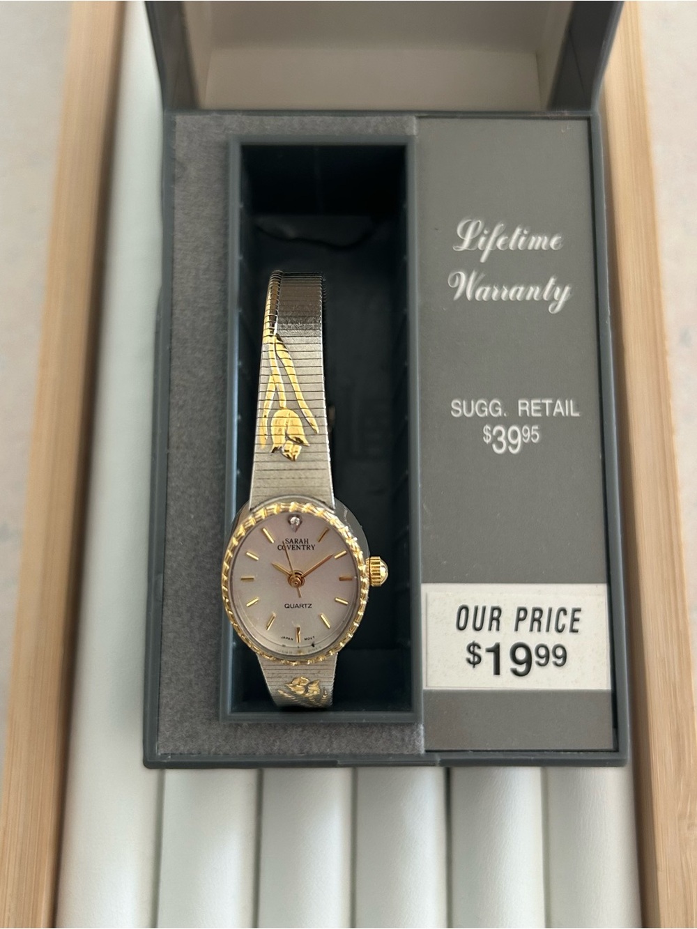 Sarah Coventry Two-Tone Gold and Silver Ladies Bracelet Watch